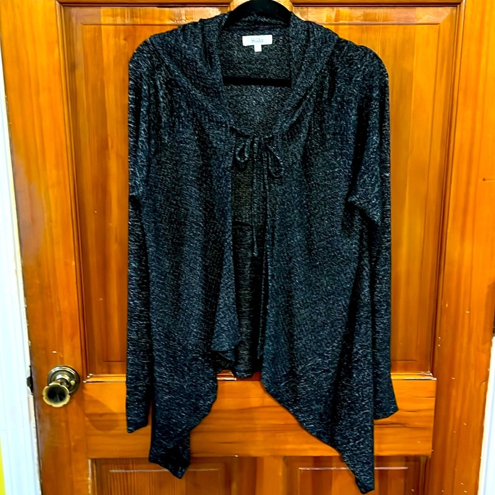 Gray and Black Asymmetrical Sweater XL hoodie, Preloved by Mudd